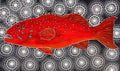 Coral Trout - Original Un-Stretched Canvas 1 of 1