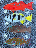 4 Trout - Original Un-Stretched Canvas 1 of 1